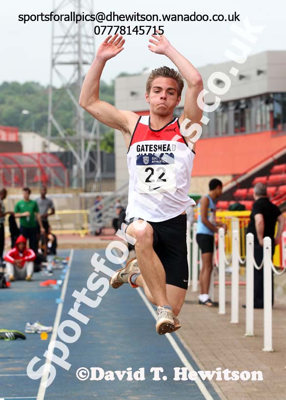 Anthony Hogg (Gateshead) long jump, British National League, Division 1, Gateshead. Photo: David T. Hewitson/Sports for All Pics